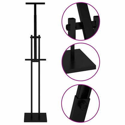 Messestände 2 pcs Schwarz 26,5 x 26,5 x 150 cm Stahl