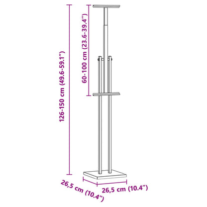 Messestände 2 pcs Schwarz 26,5 x 26,5 x 150 cm Stahl