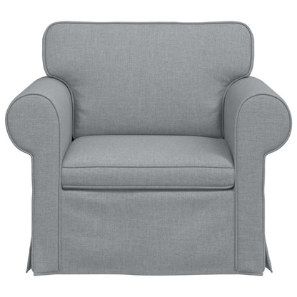 vidaXL Sofa Hellgrau 215 x 82 x 80 cm Stoff
