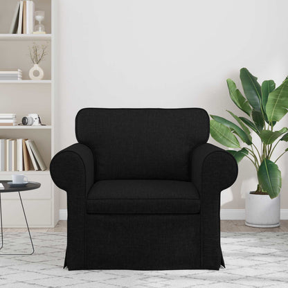 vidaXL Sofa Schwarz 215 x 82 x 80 cm Stoff