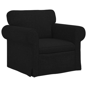 vidaXL Sofa Schwarz 215 x 82 x 80 cm Stoff