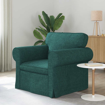 Sofa Dunkelgrün 215 x 82 x 80 cm Stoff