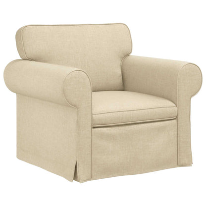 vidaXL Sofa Creme 215 x 82 x 80 cm Stoff