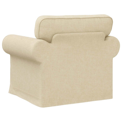 vidaXL Sofa Creme 215 x 82 x 80 cm Stoff