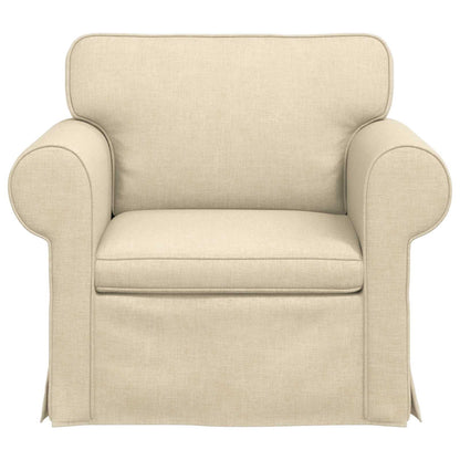 vidaXL Sofa Creme 215 x 82 x 80 cm Stoff