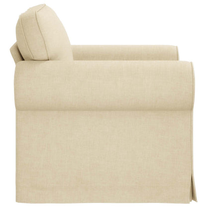 vidaXL Sofa Creme 215 x 82 x 80 cm Stoff
