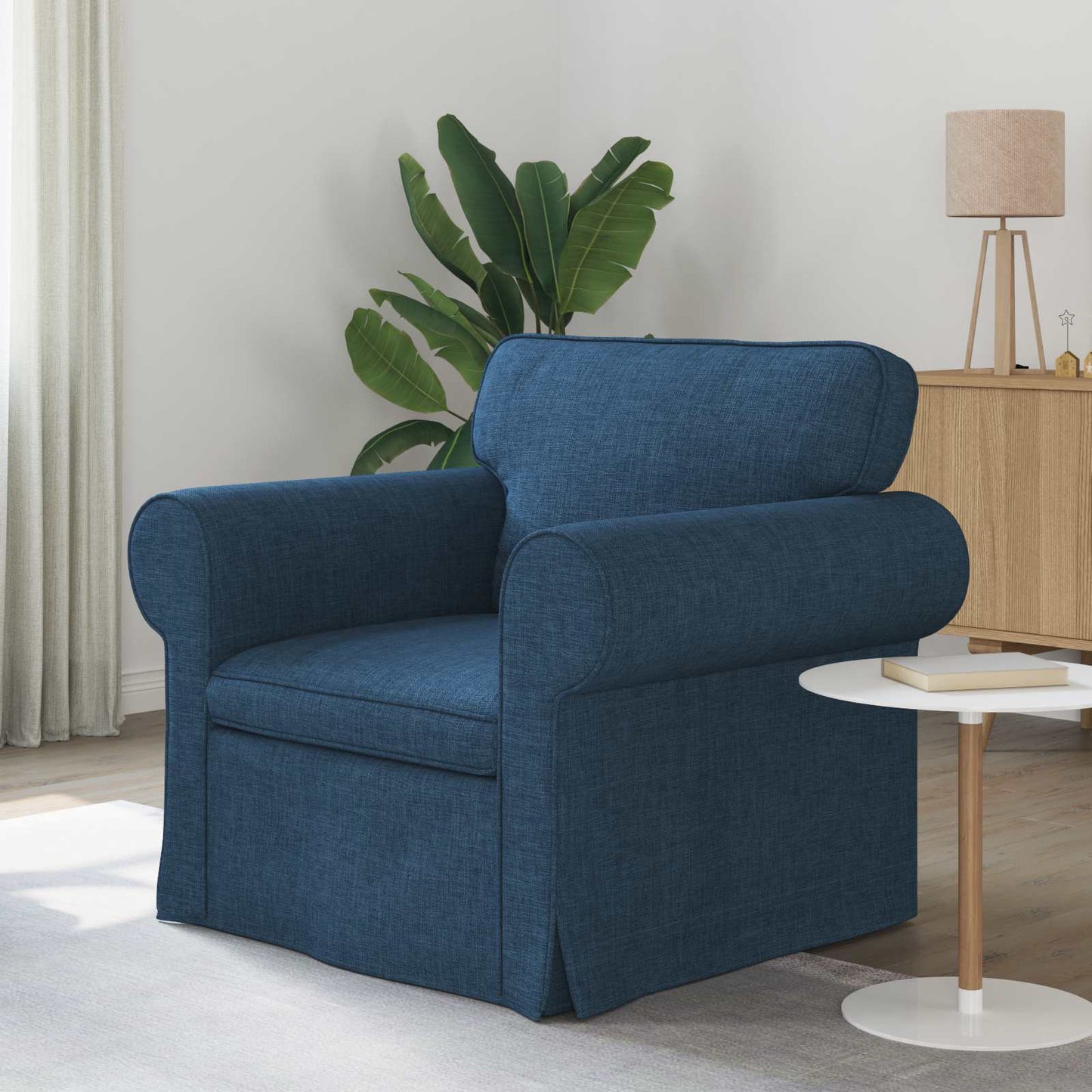 vidaXL Sofa Blau 215 x 82 x 80 cm Stoff