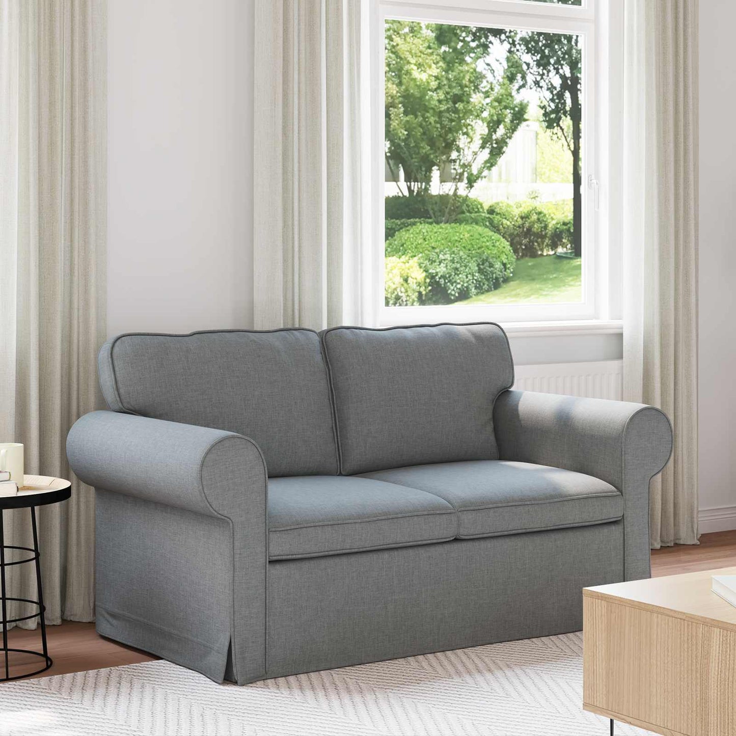 vidaXL Sofa Hellgrau 215 x 82 x 80 cm Stoff