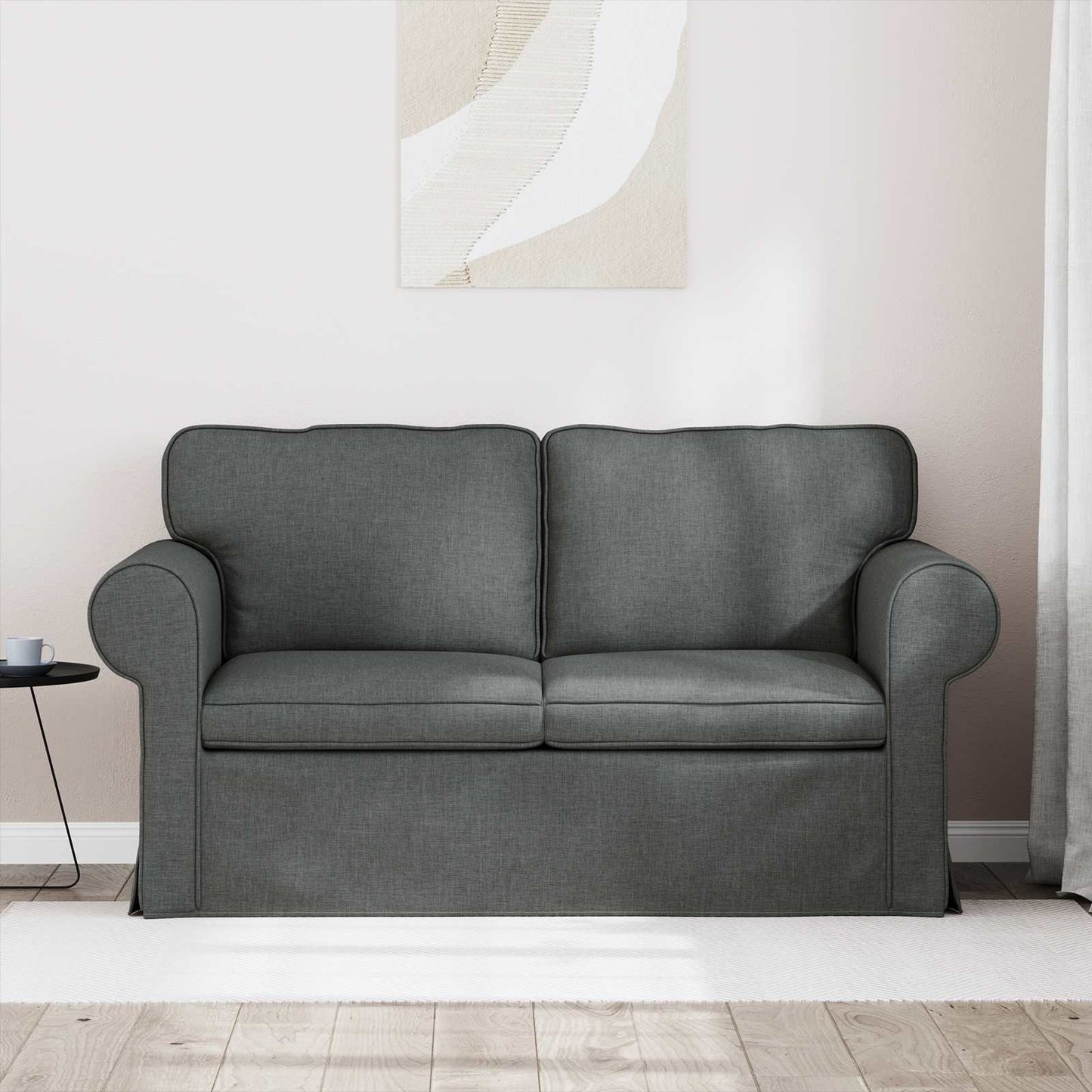vidaXL Sofa Dunkelgrau 215 x 82 x 80 cm Stoff
