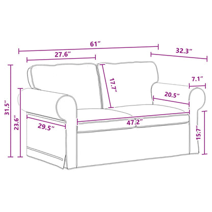 vidaXL Sofa Dunkelgrau 215 x 82 x 80 cm Stoff