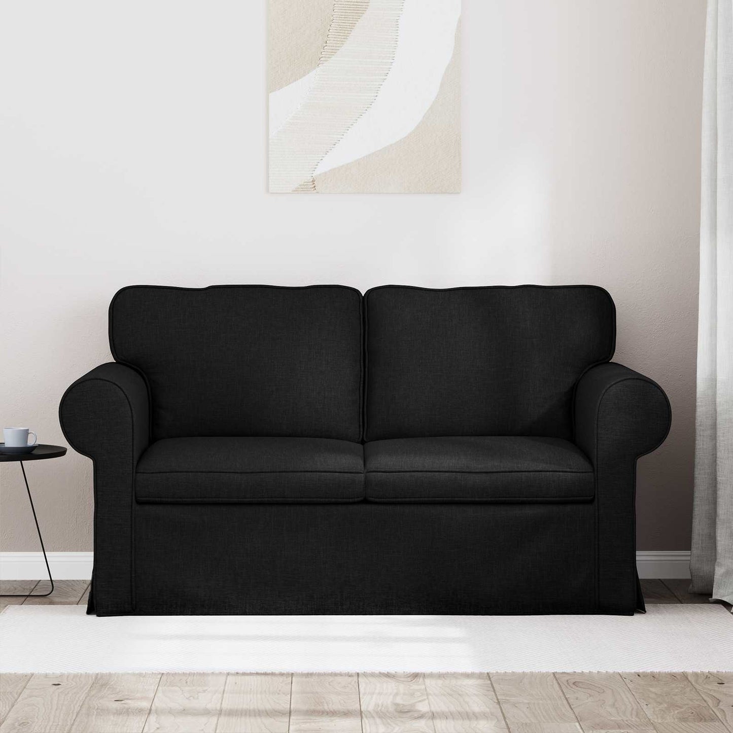 vidaXL Sofa Schwarz 215 x 82 x 80 cm Stoff