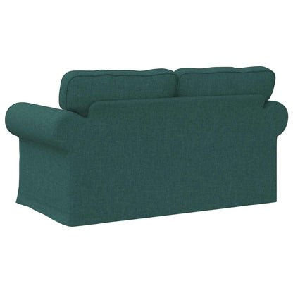 Sofa Dunkelgrün 215 x 82 x 80 cm Stoff