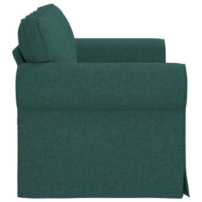 Sofa Dunkelgrün 215 x 82 x 80 cm Stoff