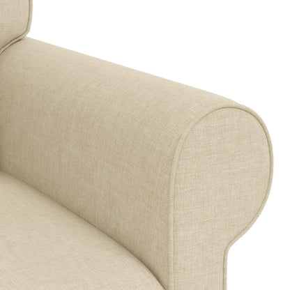 vidaXL Sofa Creme 215 x 82 x 80 cm Stoff