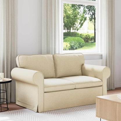 vidaXL Sofa Creme 215 x 82 x 80 cm Stoff