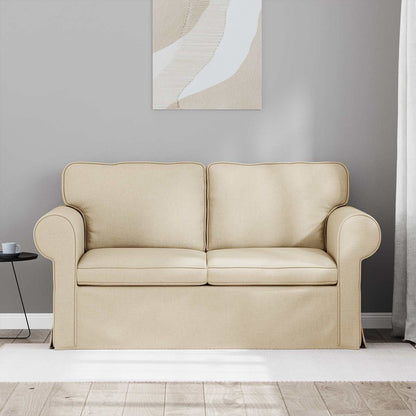 vidaXL Sofa Creme 215 x 82 x 80 cm Stoff