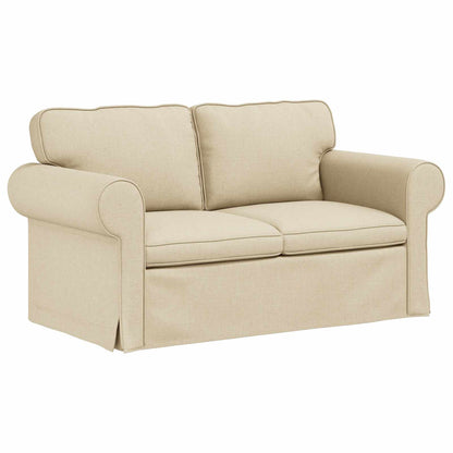 vidaXL Sofa Creme 215 x 82 x 80 cm Stoff