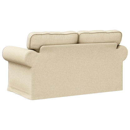 vidaXL Sofa Creme 215 x 82 x 80 cm Stoff