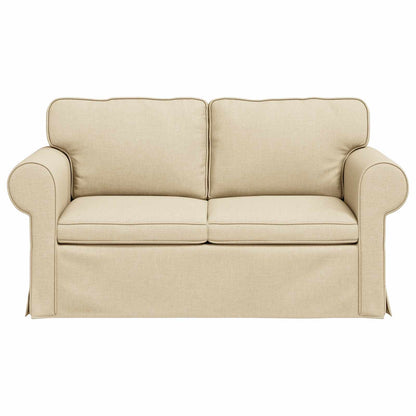 vidaXL Sofa Creme 215 x 82 x 80 cm Stoff