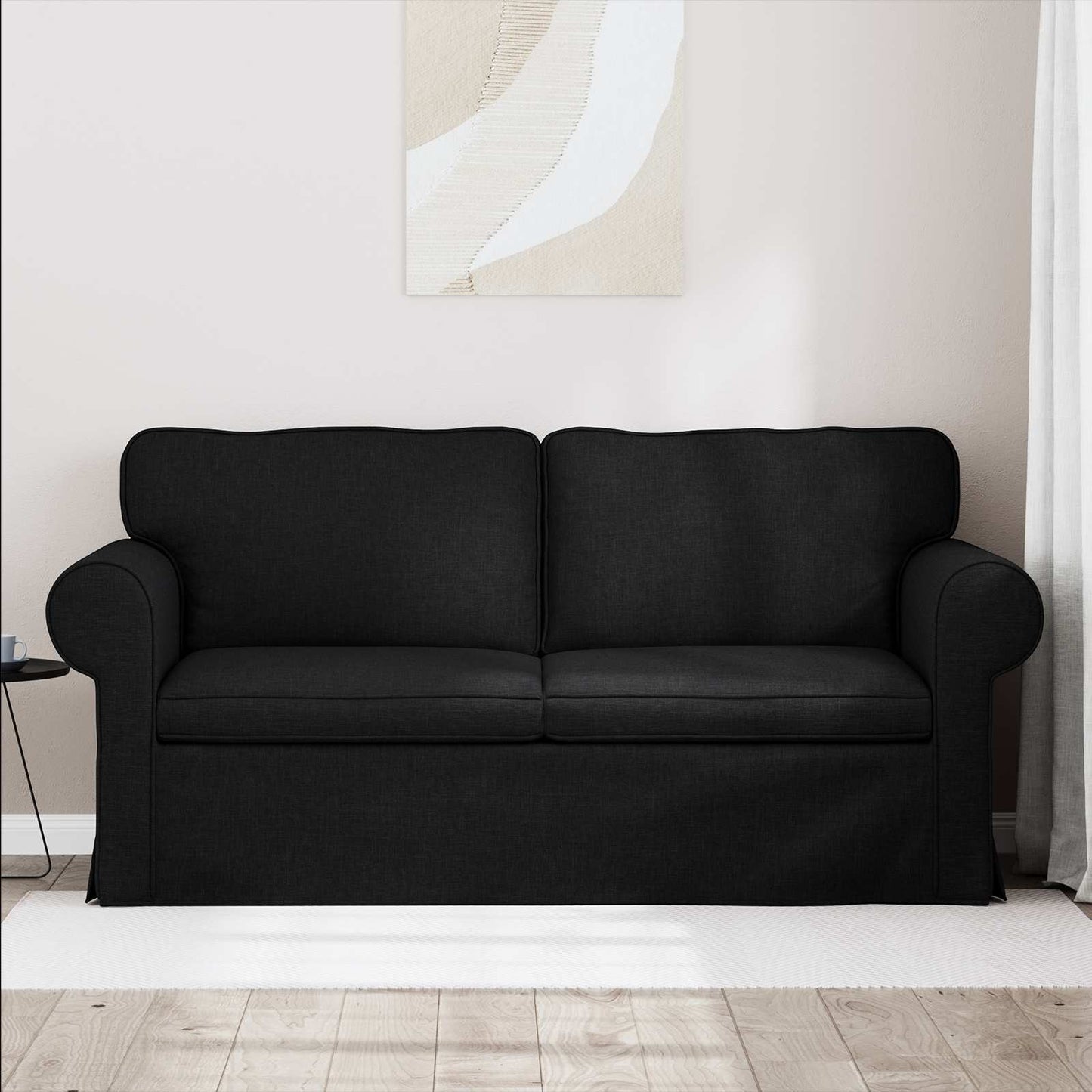 vidaXL Sofa Schwarz 215 x 82 x 80 cm Stoff