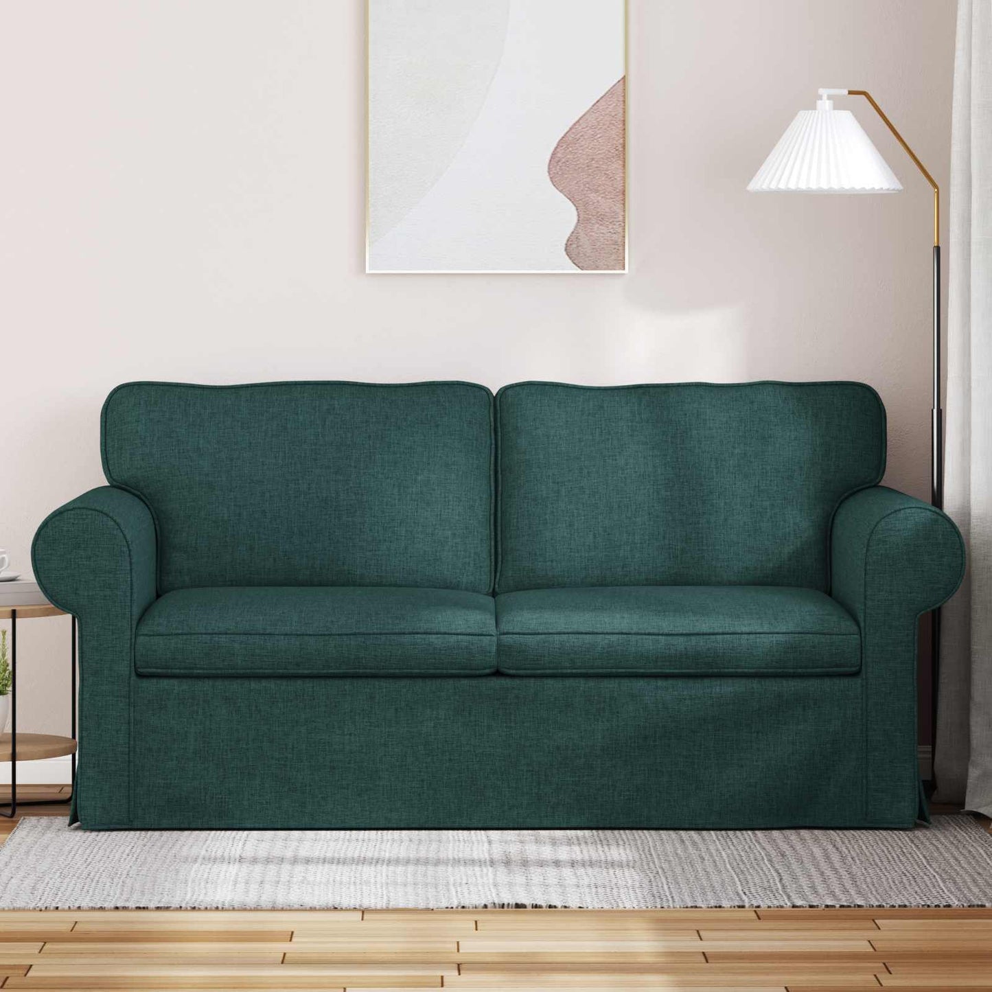 vidaXL Sofa Dunkelgrün 215 x 82 x 80 cm Stoff