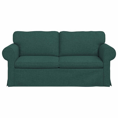 vidaXL Sofa Dunkelgrün 215 x 82 x 80 cm Stoff