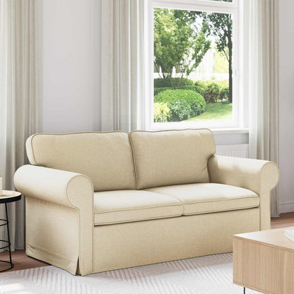 vidaXL Sofa Creme 215 x 82 x 80 cm Stoff