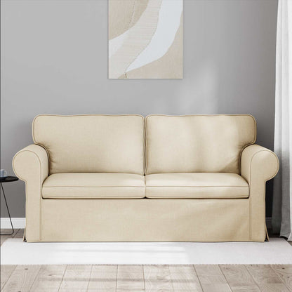 vidaXL Sofa Creme 215 x 82 x 80 cm Stoff