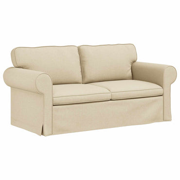 vidaXL Sofa Creme 215 x 82 x 80 cm Stoff