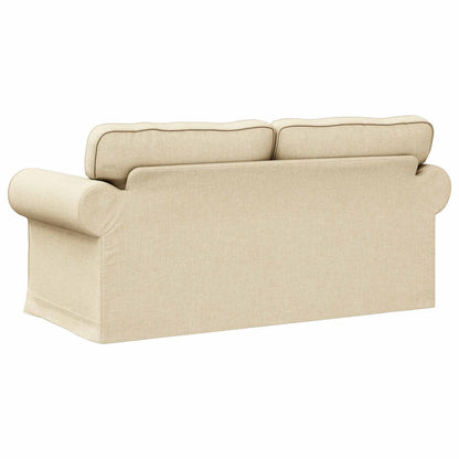 vidaXL Sofa Creme 215 x 82 x 80 cm Stoff
