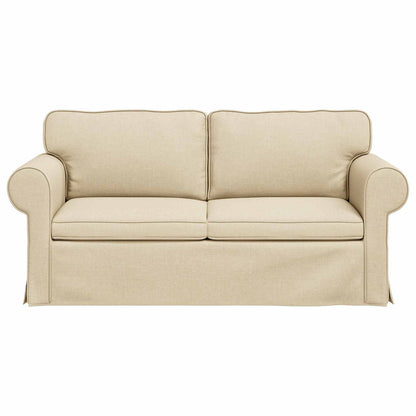vidaXL Sofa Creme 215 x 82 x 80 cm Stoff