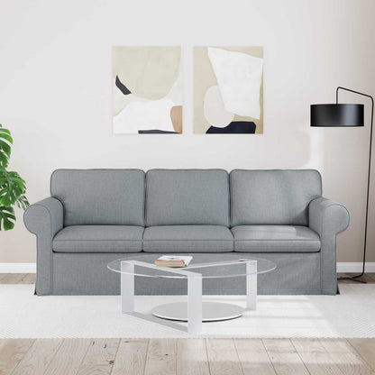 vidaXL Sofa Hellgrau 215 x 82 x 80 cm Stoff