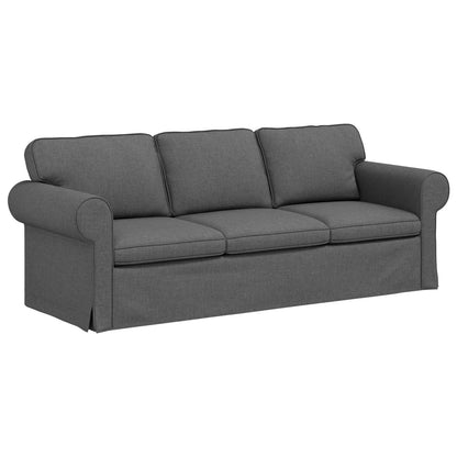 Sofa Dunkelgrau 215 x 82 x 80 cm Stoff
