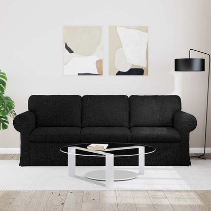 vidaXL Sofa Schwarz 215 x 82 x 80 cm Stoff