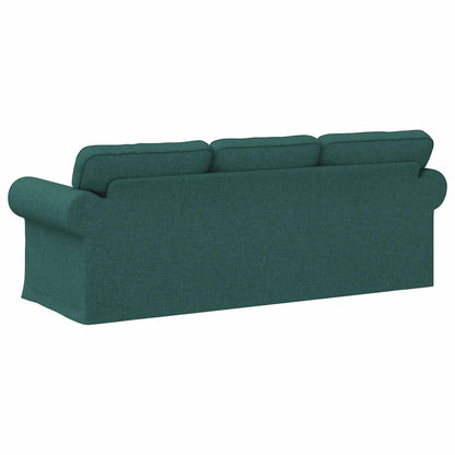 vidaXL Sofa Dunkelgrün 215 x 82 x 80 cm Stoff