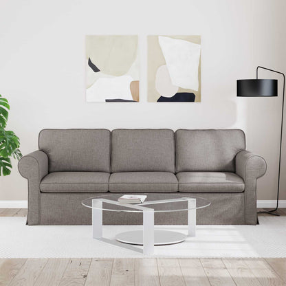 vidaXL Sofa Taupe 215 x 82 x 80 cm Stoff