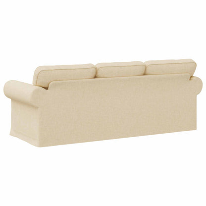 vidaXL Sofa Creme 215 x 82 x 80 cm Stoff