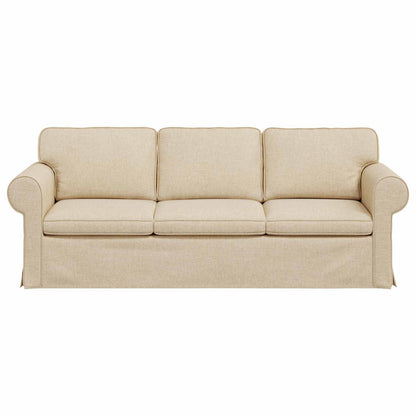 vidaXL Sofa Creme 215 x 82 x 80 cm Stoff