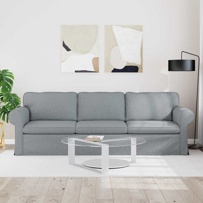 vidaXL Sofa Hellgrau 215 x 82 x 80 cm Stoff
