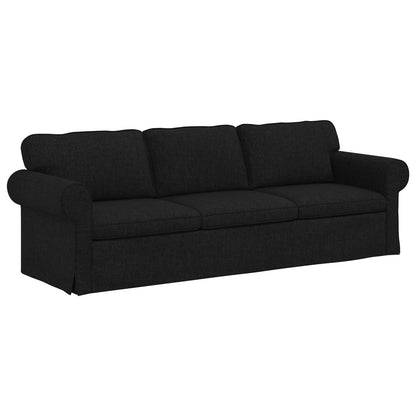 Sofa Schwarz 215 x 82 x 80 cm Stoff