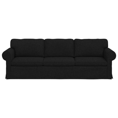 Sofa Schwarz 215 x 82 x 80 cm Stoff