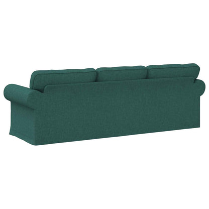 vidaXL Sofa Dunkelgrün 215 x 82 x 80 cm Stoff