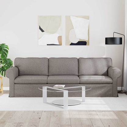 vidaXL Sofa Taupe 215 x 82 x 80 cm Stoff