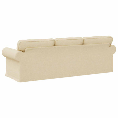 vidaXL Sofa Creme 215 x 82 x 80 cm Stoff