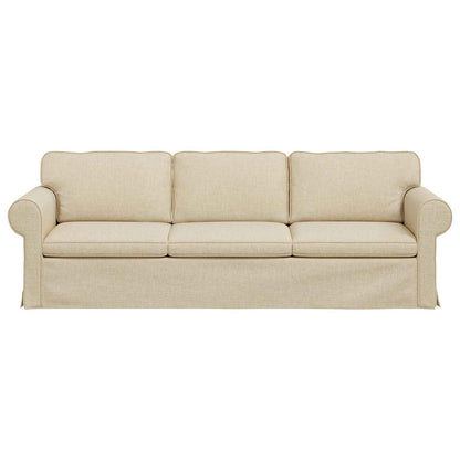 vidaXL Sofa Creme 215 x 82 x 80 cm Stoff