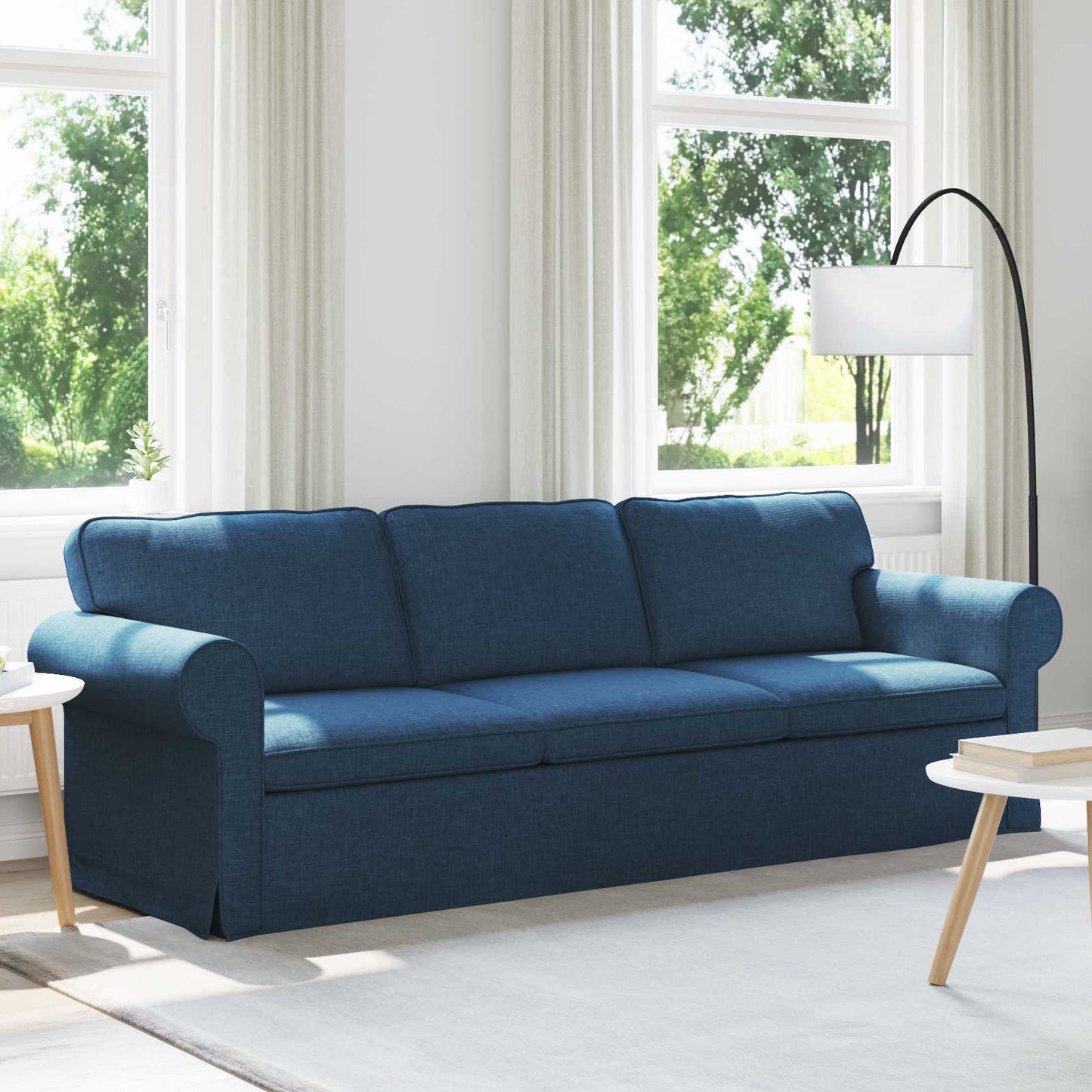 vidaXL Sofa Blau 215 x 82 x 80 cm Stoff