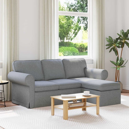 vidaXL Sofa Hellgrau 215 x 138 x 80 cm Stoff