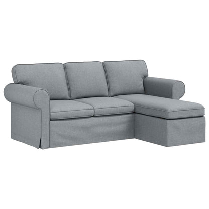 vidaXL Sofa Hellgrau 215 x 138 x 80 cm Stoff