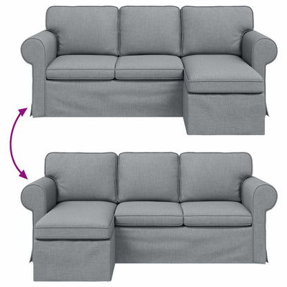 vidaXL Sofa Hellgrau 215 x 138 x 80 cm Stoff