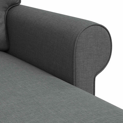vidaXL Sofa Dunkelgrau 215 x 138 x 80 cm Stoff